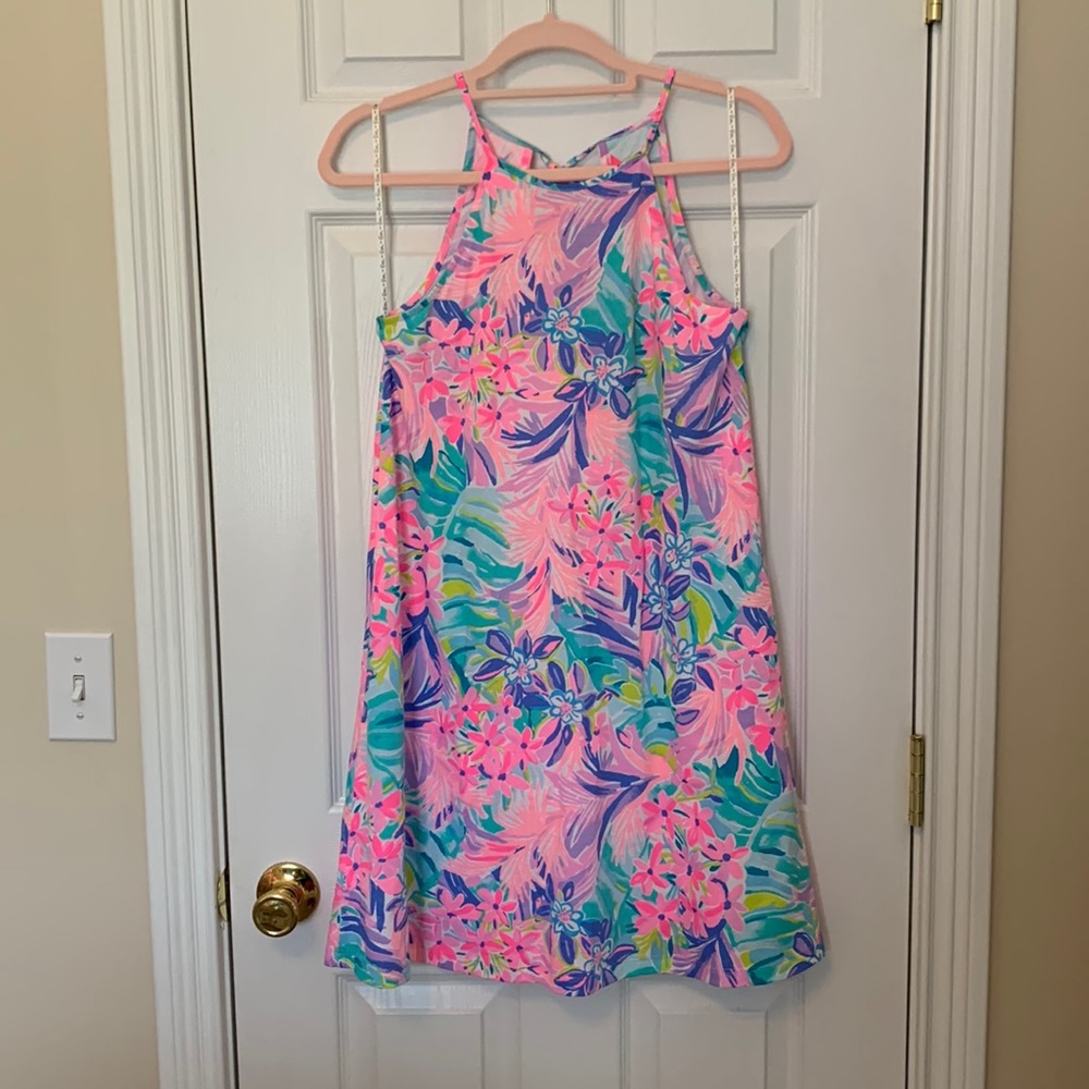 Euc XS xsmall Lilly Pulitzer it was all a dream Margot tassel tie dress